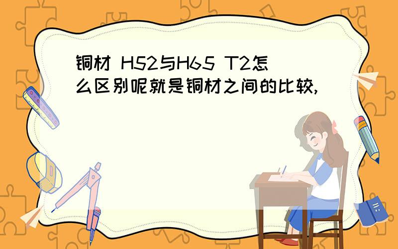 铜材 H52与H65 T2怎么区别呢就是铜材之间的比较,