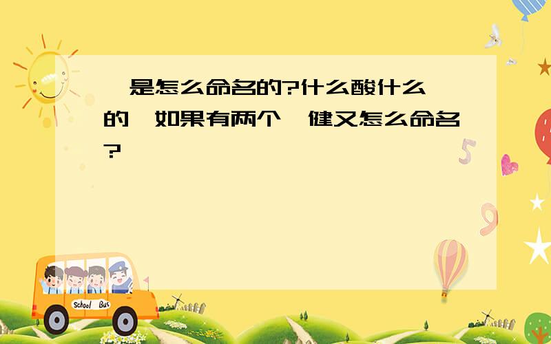 酯是怎么命名的?什么酸什么酯的,如果有两个酯健又怎么命名?