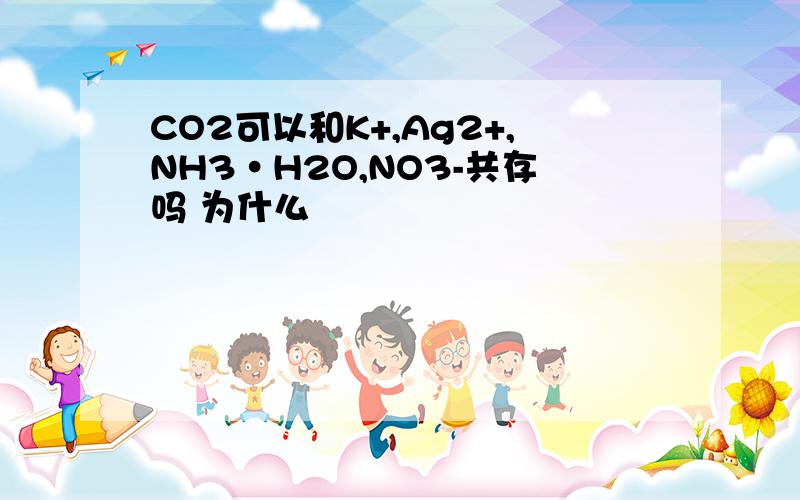 CO2可以和K+,Ag2+,NH3·H2O,NO3-共存吗 为什么