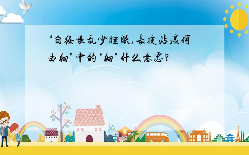 “自经丧乱少睡眠,长夜沾湿何由彻”中的“彻”什么意思?