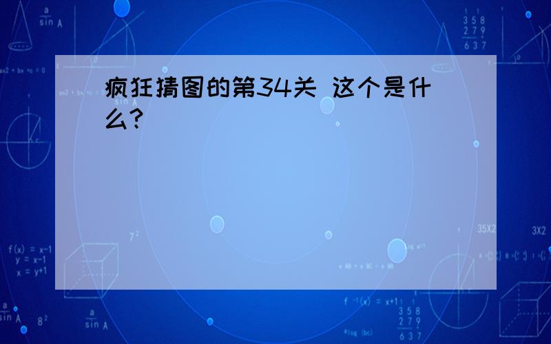 疯狂猜图的第34关 这个是什么?