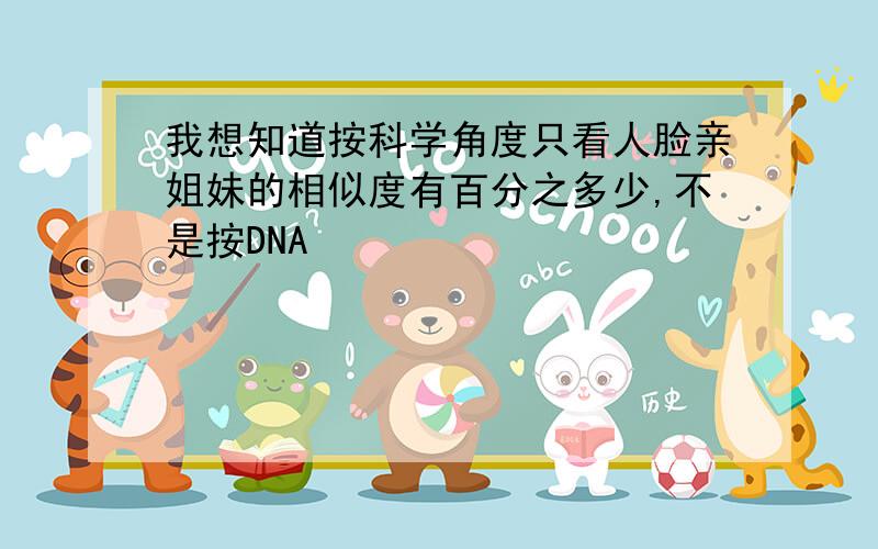 我想知道按科学角度只看人脸亲姐妹的相似度有百分之多少,不是按DNA