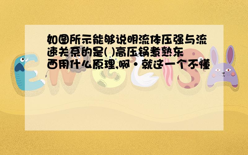 如图所示能够说明流体压强与流速关系的是( )高压锅煮熟东西用什么原理,啊·就这一个不懂