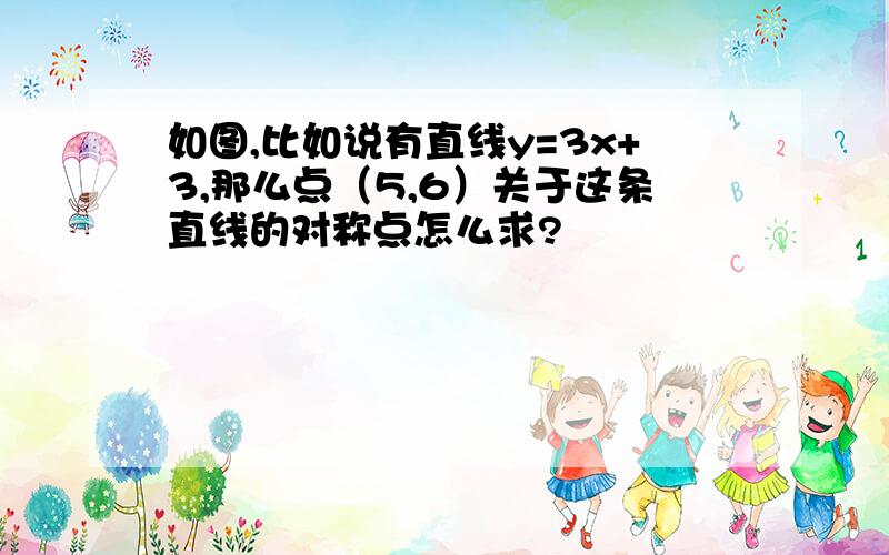 如图,比如说有直线y=3x+3,那么点（5,6）关于这条直线的对称点怎么求?