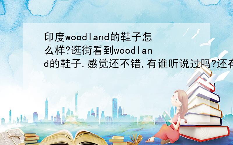 印度woodland的鞋子怎么样?逛街看到woodland的鞋子,感觉还不错,有谁听说过吗?还有这里的LEVIS的裤子应该是真的吧?