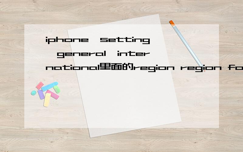 iphone,setting>general>international里面的region region format 下面的calendar,如果选择不同的calendar,会产生什么不同啊?