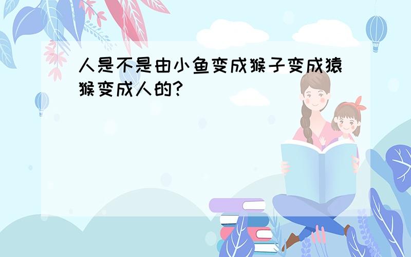 人是不是由小鱼变成猴子变成猿猴变成人的?