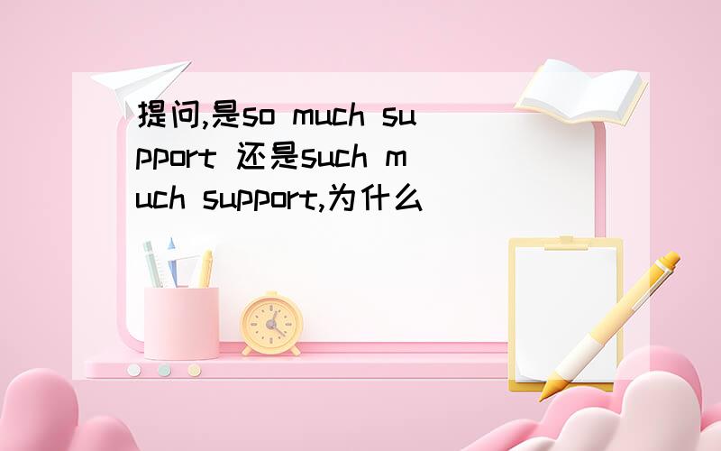 提问,是so much support 还是such much support,为什么