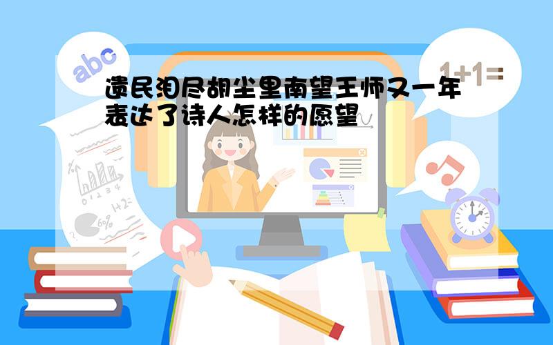 遗民泪尽胡尘里南望王师又一年表达了诗人怎样的愿望