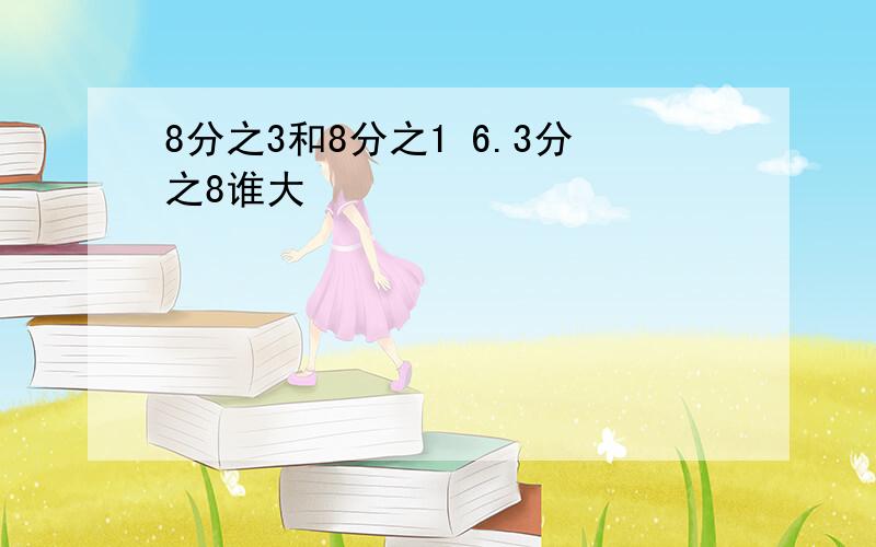 8分之3和8分之1 6.3分之8谁大