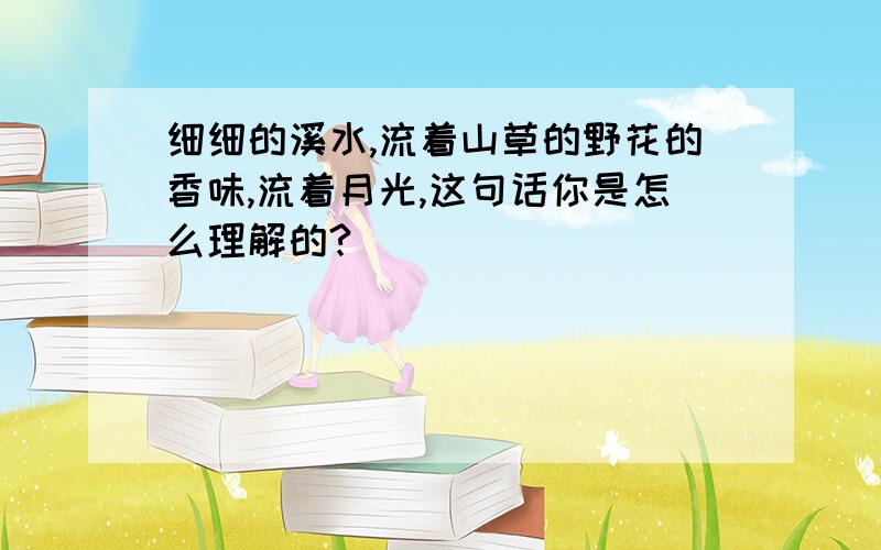 细细的溪水,流着山草的野花的香味,流着月光,这句话你是怎么理解的?