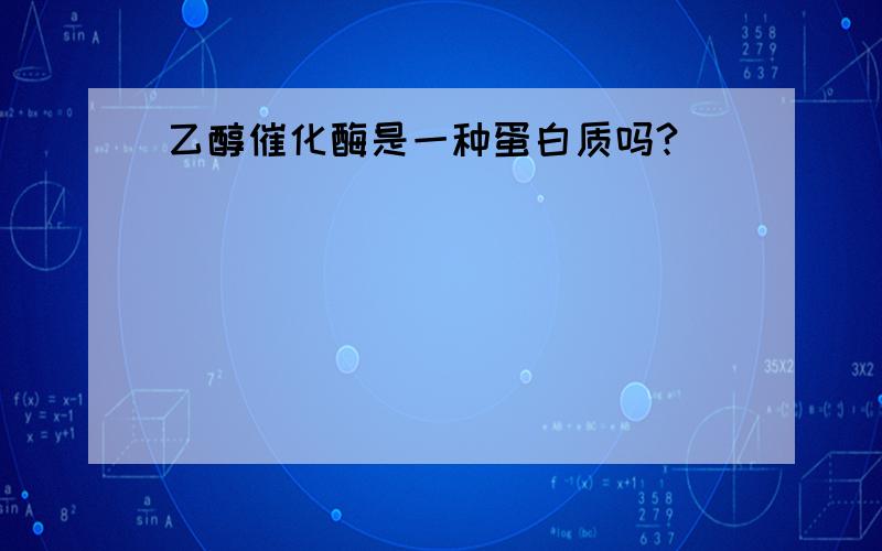 乙醇催化酶是一种蛋白质吗?