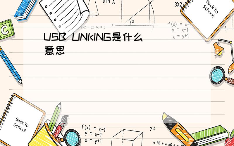 USB LINKING是什么意思