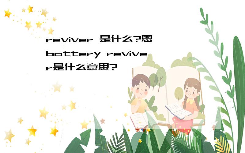 reviver 是什么?恩 battery reviver是什么意思?