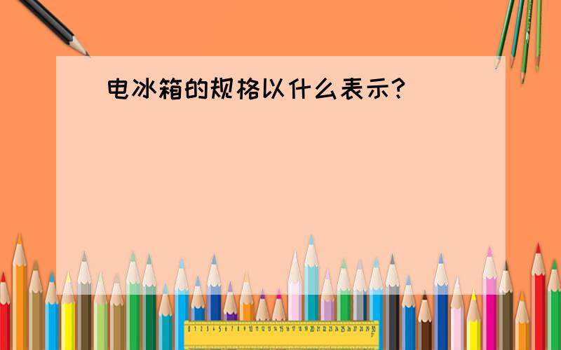 电冰箱的规格以什么表示?