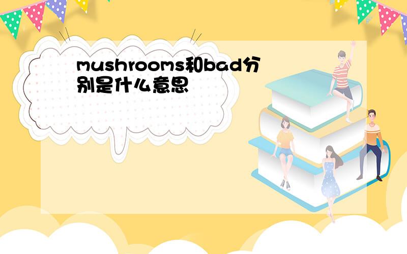 mushrooms和bad分别是什么意思