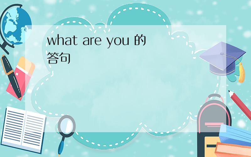 what are you 的答句