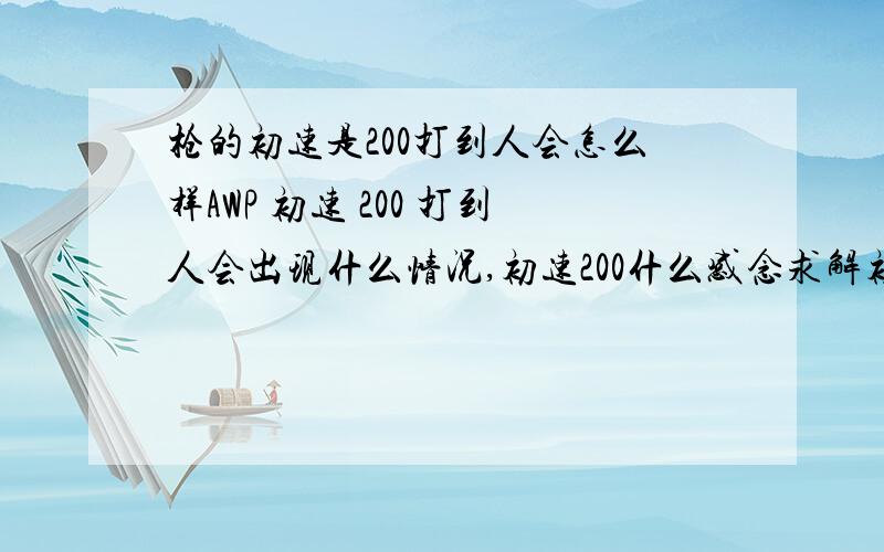 枪的初速是200打到人会怎么样AWP 初速 200 打到人会出现什么情况,初速200什么感念求解初速 200的枪 打到人会出现什么情况