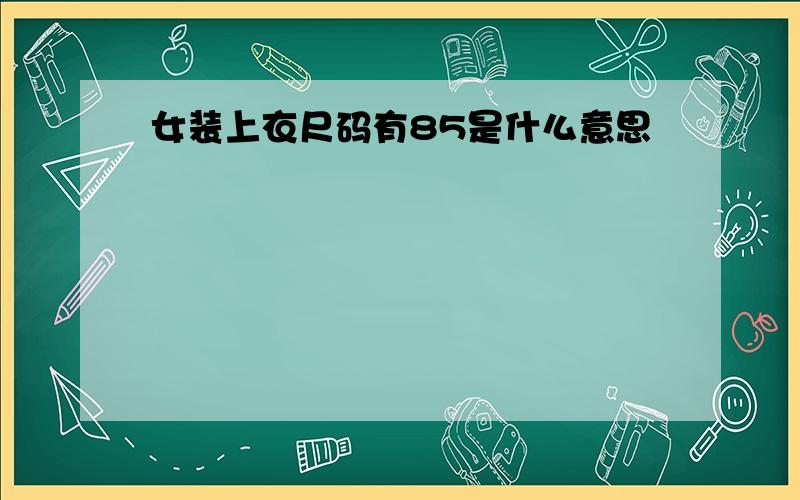 女装上衣尺码有85是什么意思