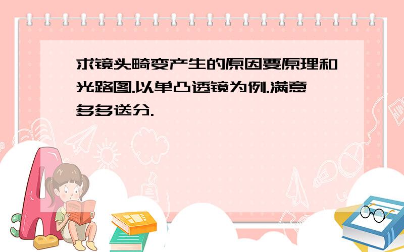 求镜头畸变产生的原因要原理和光路图.以单凸透镜为例.满意多多送分.