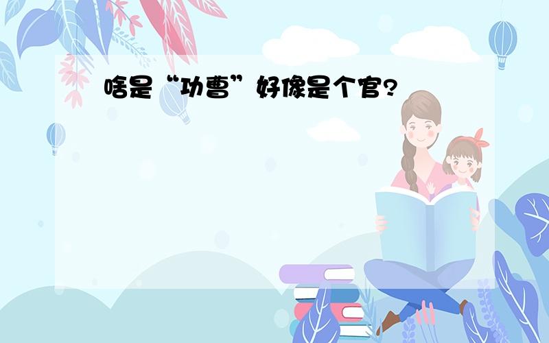 啥是“功曹”好像是个官?