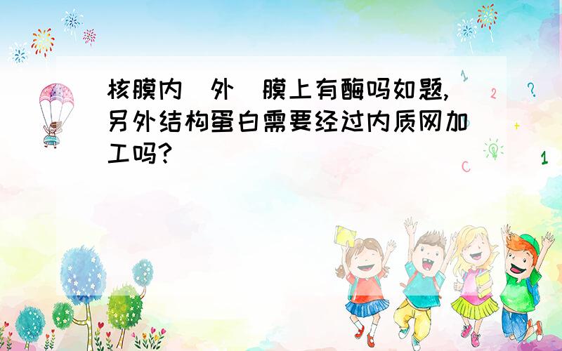 核膜内（外）膜上有酶吗如题,另外结构蛋白需要经过内质网加工吗?