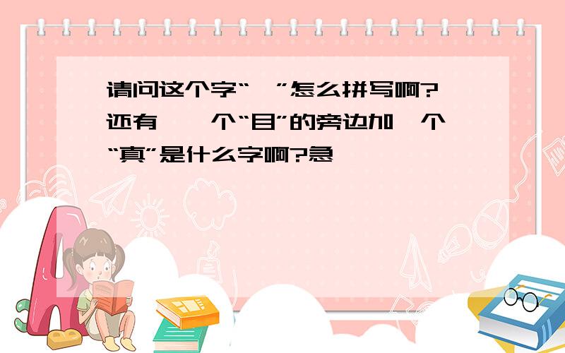 请问这个字“皈”怎么拼写啊?还有,一个“目”的旁边加一个“真”是什么字啊?急