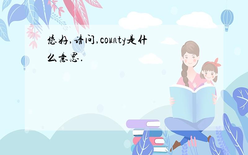 您好,请问,county是什么意思.