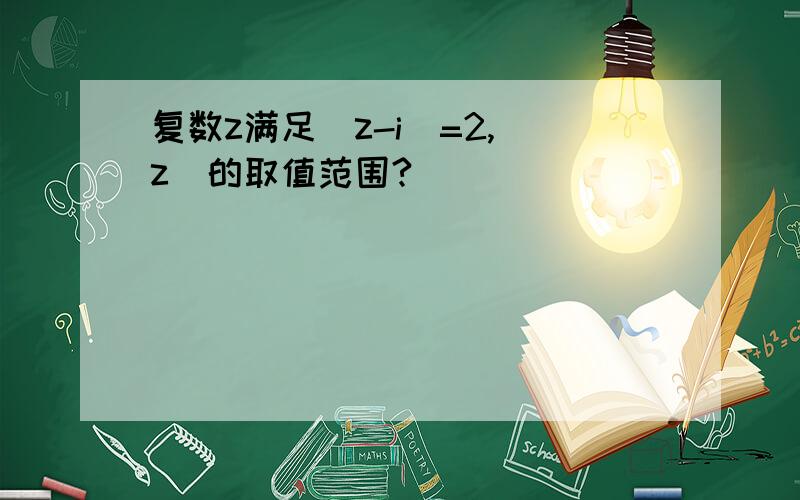 复数z满足|z-i|=2,|z|的取值范围?