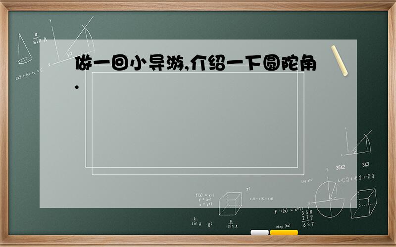 做一回小导游,介绍一下圆陀角.