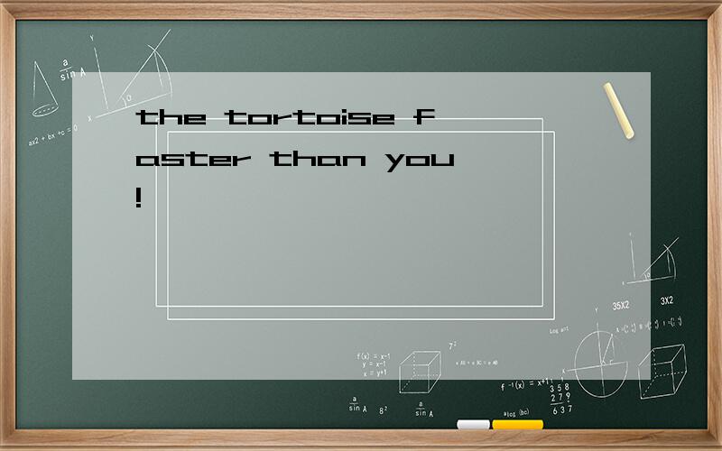 the tortoise faster than you!