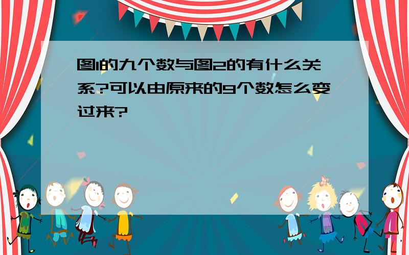 图1的九个数与图2的有什么关系?可以由原来的9个数怎么变过来?