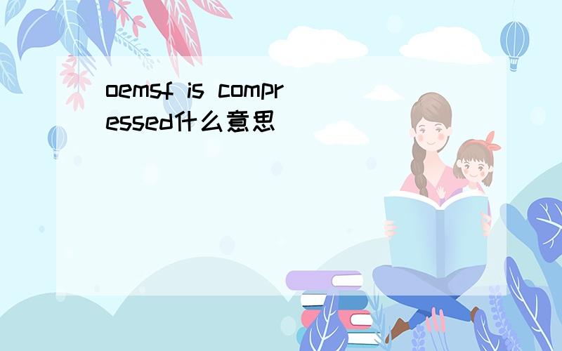 oemsf is compressed什么意思