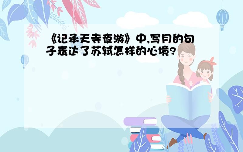 《记承天寺夜游》中,写月的句子表达了苏轼怎样的心境?