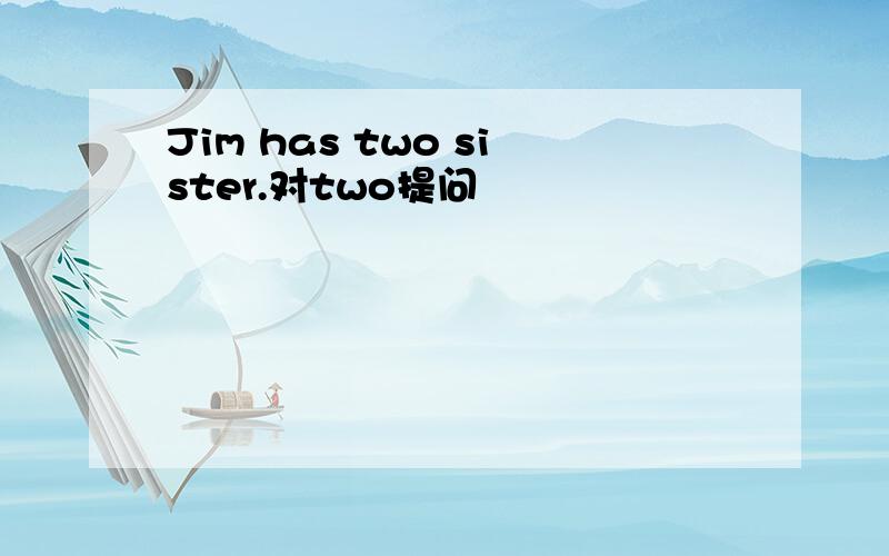 Jim has two sister.对two提问