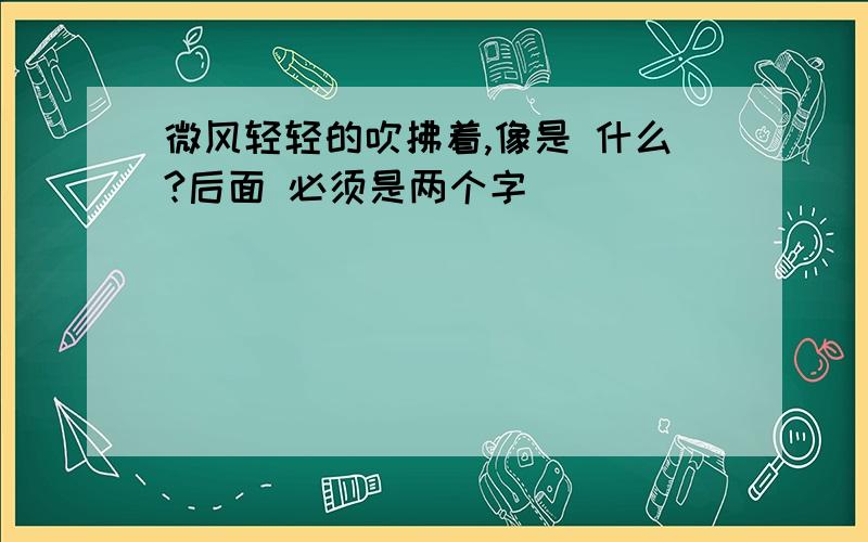 微风轻轻的吹拂着,像是 什么?后面 必须是两个字