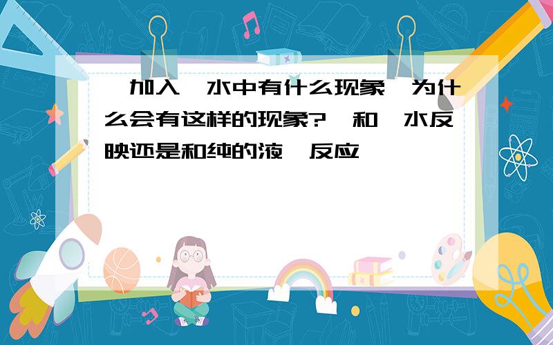 苯加入溴水中有什么现象,为什么会有这样的现象?苯和溴水反映还是和纯的液溴反应,