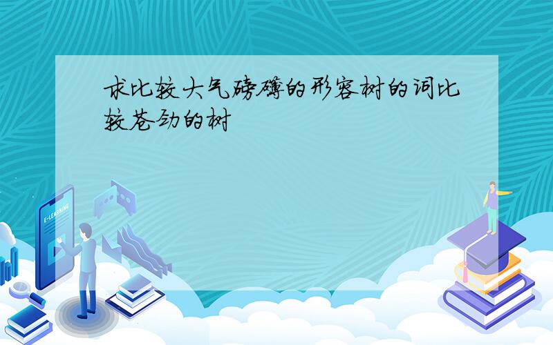 求比较大气磅礴的形容树的词比较苍劲的树