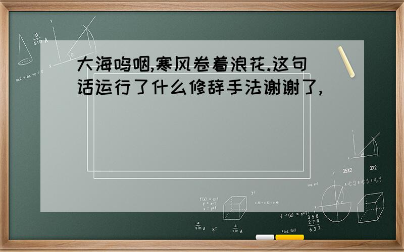 大海呜咽,寒风卷着浪花.这句话运行了什么修辞手法谢谢了,