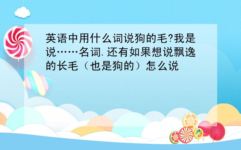 英语中用什么词说狗的毛?我是说……名词.还有如果想说飘逸的长毛（也是狗的）怎么说