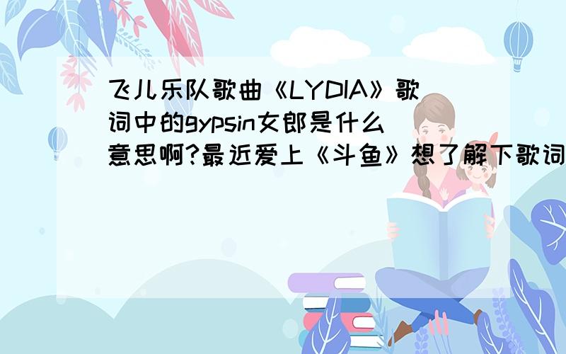 飞儿乐队歌曲《LYDIA》歌词中的gypsin女郎是什么意思啊?最近爱上《斗鱼》想了解下歌词的意思!