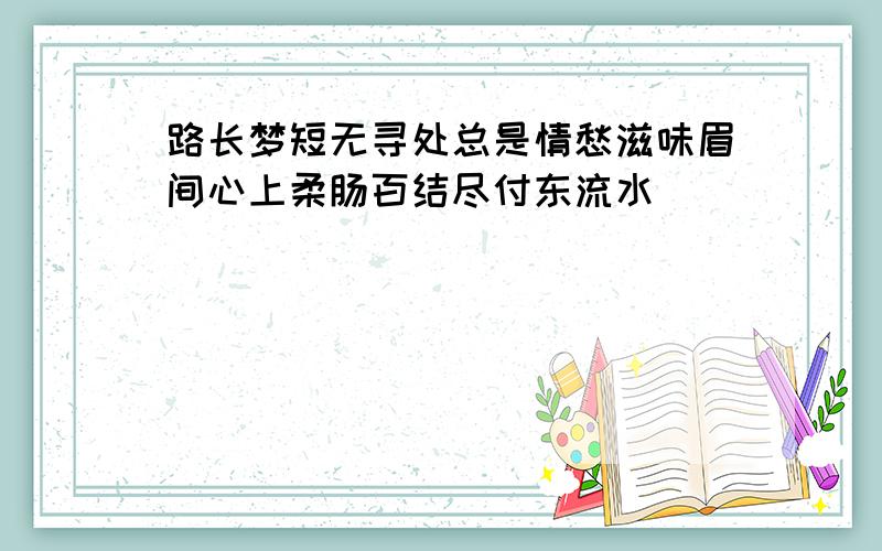 路长梦短无寻处总是情愁滋味眉间心上柔肠百结尽付东流水