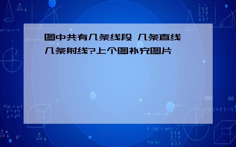 图中共有几条线段 几条直线 几条射线?上个图补充图片