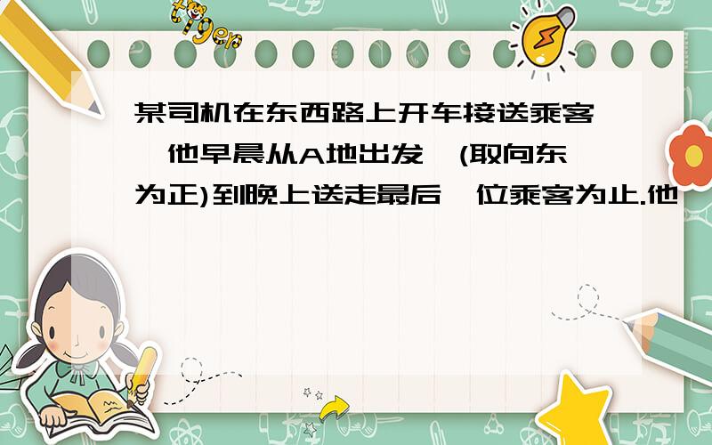 某司机在东西路上开车接送乘客,他早晨从A地出发,(取向东为正)到晚上送走最后一位乘客为止.他一天行驶里程里程记录如下：（单位：km）：+10,-5,-15,+30,-20,-16,+14,若该车每百km耗油3L,则该车今