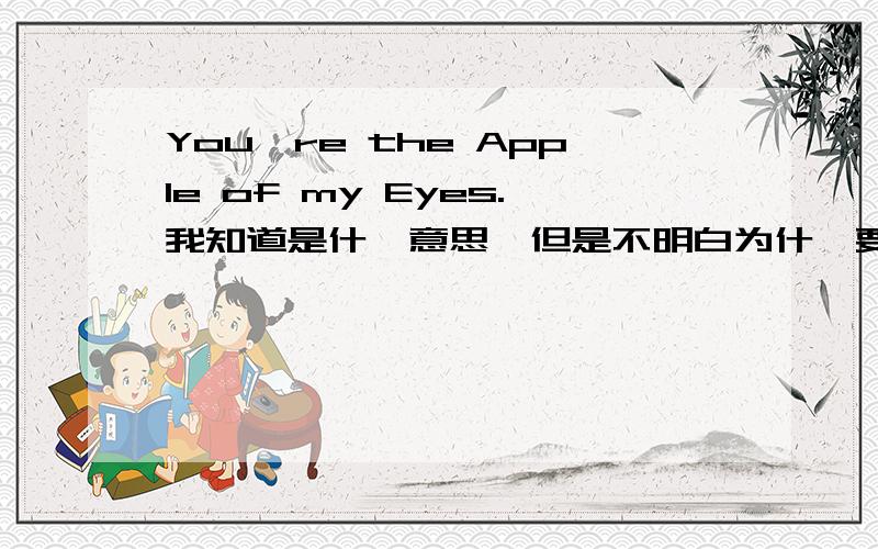 You're the Apple of my Eyes.我知道是什麼意思,但是不明白为什麼要用apple呢?我是新手