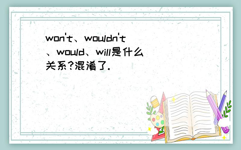 won't、wouldn't、would、will是什么关系?混淆了.