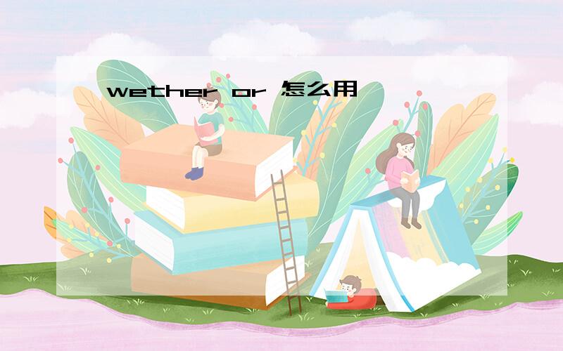 wether or 怎么用