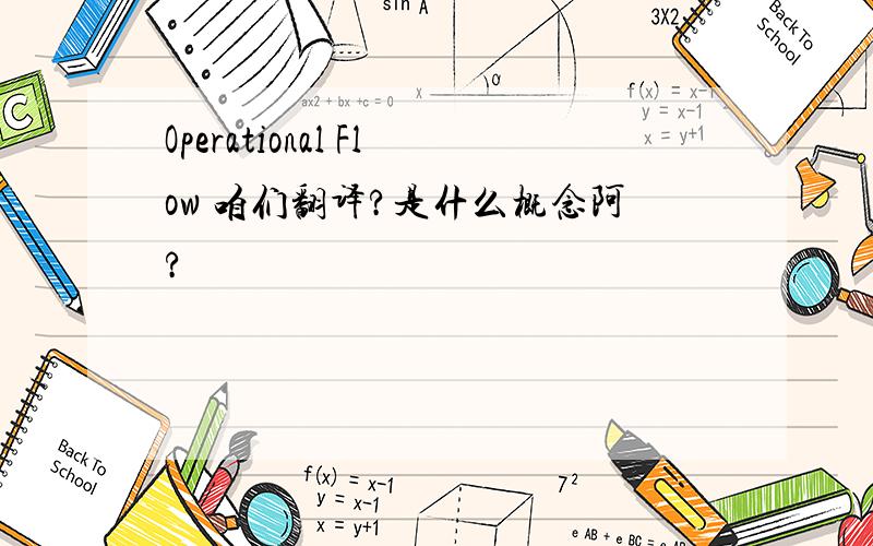 Operational Flow 咱们翻译?是什么概念阿?