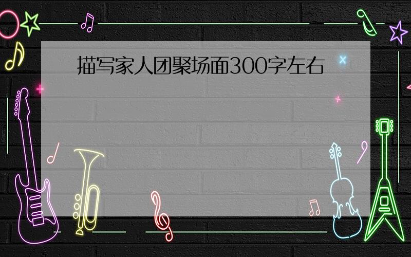 描写家人团聚场面300字左右