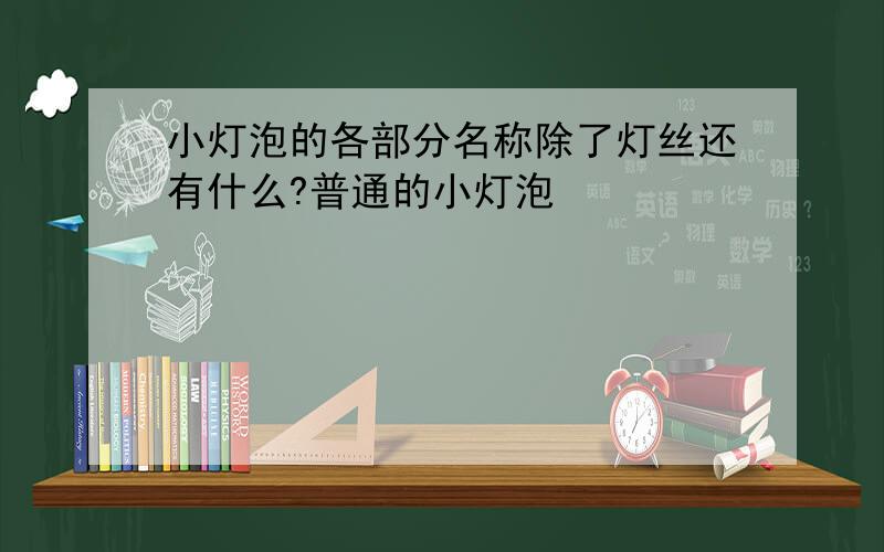 小灯泡的各部分名称除了灯丝还有什么?普通的小灯泡